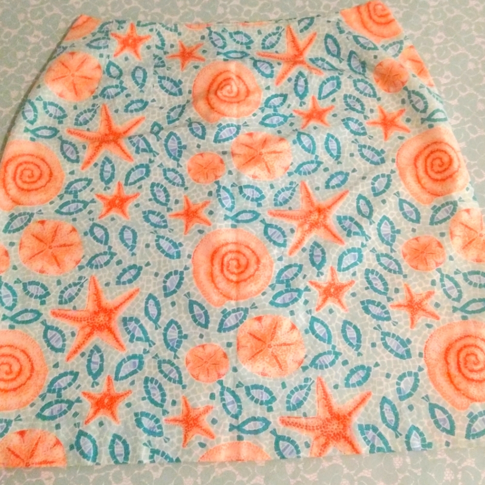 Starfish/sand dollar skirt by Lilly Pulitzer.